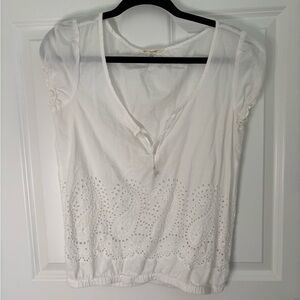 American Eagle eyelet top Size Small